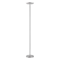 LED-Deckenfluter, stahlfarben, modern, dimmbar. Stehlampe