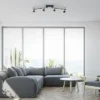 LED Deckenlampe 4 flammig mit LED Board schwarz drehbar Memoryfunktion
