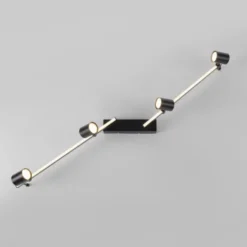 LED Deckenlampe 4 flammig mit LED Board schwarz drehbar Memoryfunktion
