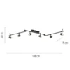 LED Deckenlampe 6 flammig mit LED Board schwarz drehbar Memoryfunktion