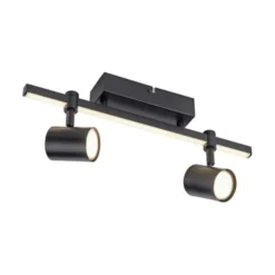 LED Deckenlampe 2 flammig mit LED Board schwarz drehbar Memoryfunktion
