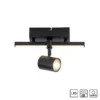 LED Deckenlampe 1 flammig mit LED Board schwarz drehbar Memoryfunktion
