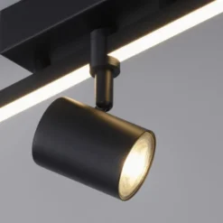 LED Deckenlampe 1 flammig mit LED Board schwarz drehbar Memoryfunktion