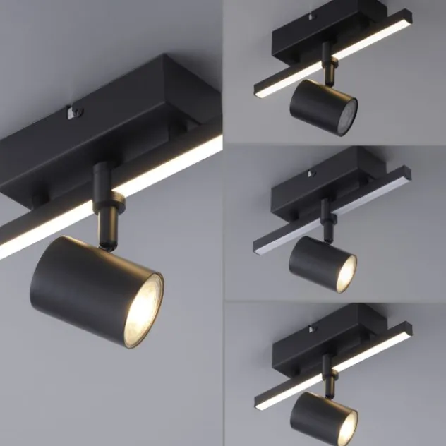 LED Deckenlampe 1 flammig mit LED Board schwarz drehbar Memoryfunktion