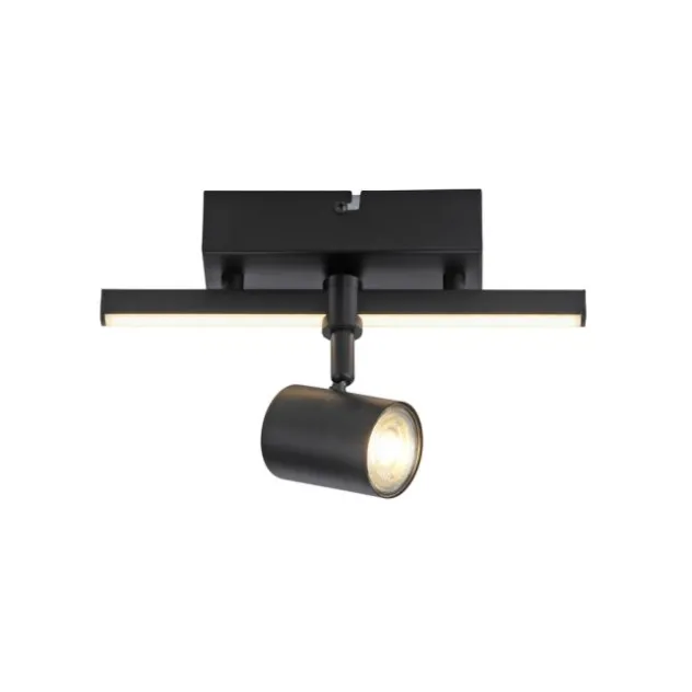 LED Deckenlampe 1 flammig mit LED Board schwarz drehbar Memoryfunktion