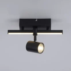 LED Deckenlampe 1 flammig mit LED Board schwarz drehbar Memoryfunktion