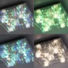 LED Deckenlampe KEMAL 2.0 Kristallglas chromfarben warmweiß Fernbedienung