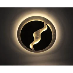 LED-Deckenlampe, rostfarben, gold, warmweiße Lichtfarbe, inkl. Dimmfunktion