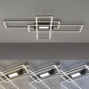 LED Deckenlampe schwarz 99x29cm rechteckig dimmbar Downlight+Sidelight