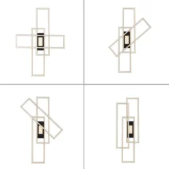 LED Deckenlampe schwarz 99x29cm rechteckig dimmbar Downlight+Sidelight