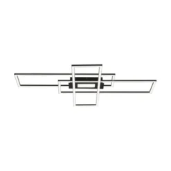 LED Deckenlampe schwarz 99x29cm rechteckig dimmbar Downlight+Sidelight