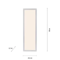 LED Deckenlampe silberfarbig energiesparend rechteckig 80x25 cm warmweiß