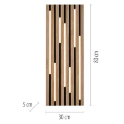 LED Deckenleuchte AKUSTIK, Holz-natur, Panel, rechteckig