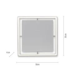 LED-Deckenleuchte, alufarben, Fernbedienung, RGB, CCT, Memory