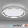 LED Deckenleuchte aluminium rund Ø60cm dimmbar Switchmo warmweiß