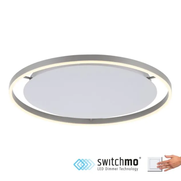 LED Deckenleuchte aluminium rund Ø60cm dimmbar Switchmo warmweiß