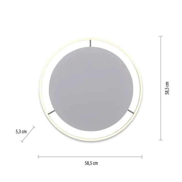 LED Deckenleuchte aluminium rund Ø60cm dimmbar Switchmo warmweiß