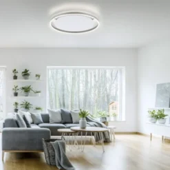 LED Deckenleuchte aluminium rund Ø60cm dimmbar Switchmo warmweiß