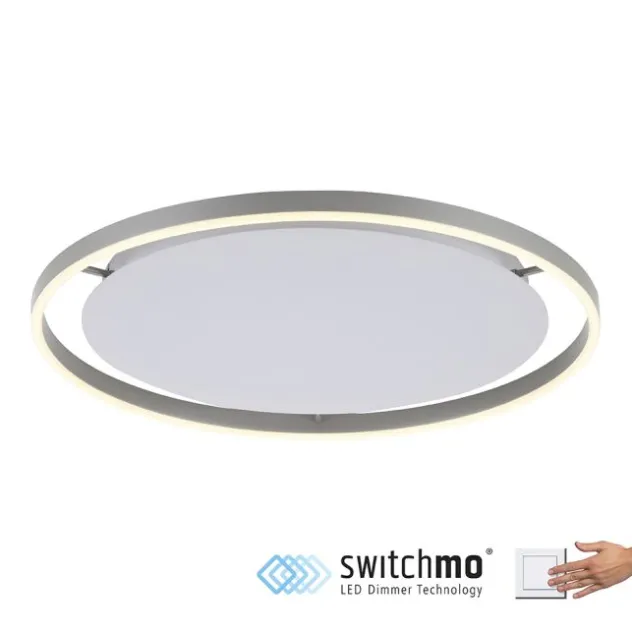 LED Deckenleuchte aluminium rund Ø60cm dimmbar Switchmo warmweiß