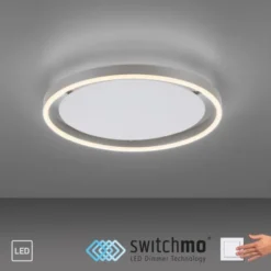 LED Deckenleuchte aluminium rund Ø40cm dimmbar Switchmo warmweiß
