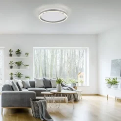 LED Deckenleuchte aluminium rund Ø40cm dimmbar Switchmo warmweiß
