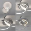 LED Deckenleuchte aluminium drehbar rund Lichtring getrennt schaltbar