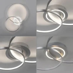 LED Deckenleuchte aluminium drehbar rund Lichtring getrennt schaltbar