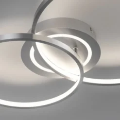 LED Deckenleuchte aluminium drehbar rund Lichtring getrennt schaltbar