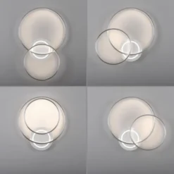LED Deckenleuchte aluminium drehbar rund Lichtring getrennt schaltbar