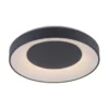 LED-Deckenleuchte, anthrazit, dimmbar, App, Fernbedienung