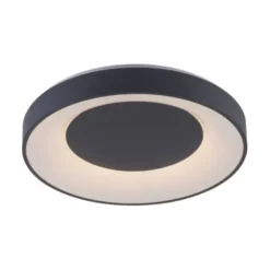 LED-Deckenleuchte, anthrazit, dimmbar, App, Fernbedienung