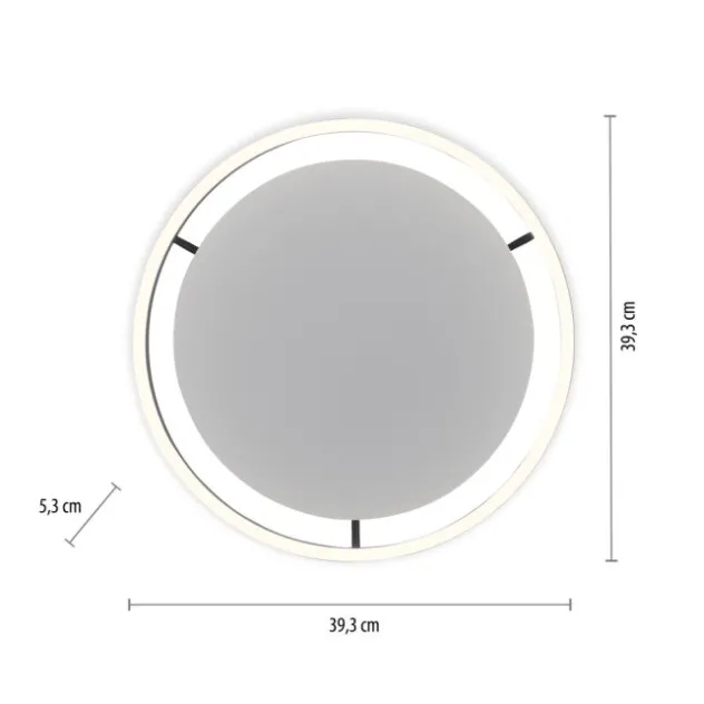 LED Deckenleuchte anthrazit rund Ø40cm dimmbar Switchmo warmweiß