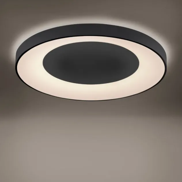 LED-Deckenleuchte, anthrazit-grau, dimmbar, CCT-Farbmanagement, Memory Funktion