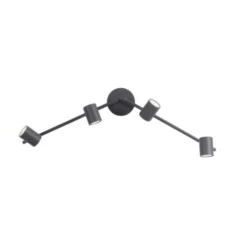LED Deckenleuchte, anthrazit, 4 Flammig, drehbare Leuchtspots