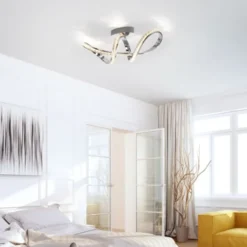 LED Deckenleuchte chrom dimmbar Memoryfunktion modern