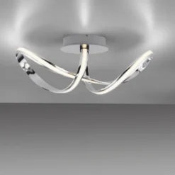 LED Deckenleuchte chrom dimmbar Memoryfunktion warmweiß