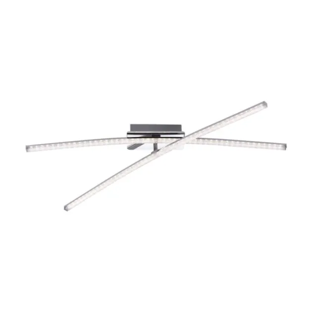 LED Deckenleuchte, chromfarben, ein fester, ein drehbarer Leuchtarm, modern