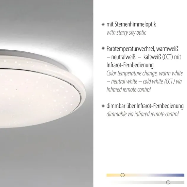 LED Deckenleuchte Ø59cm rund Sternenhimmel Farbwechsel CCT Memoryfunktion