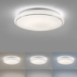LED Deckenleuchte Ø44cm rund Sternenhimmel Farbwechsel CCT Memoryfunktion
