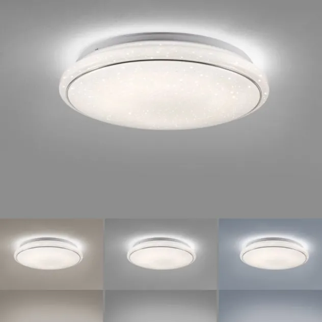 LED Deckenleuchte Ø44cm rund Sternenhimmel Farbwechsel CCT Memoryfunktion