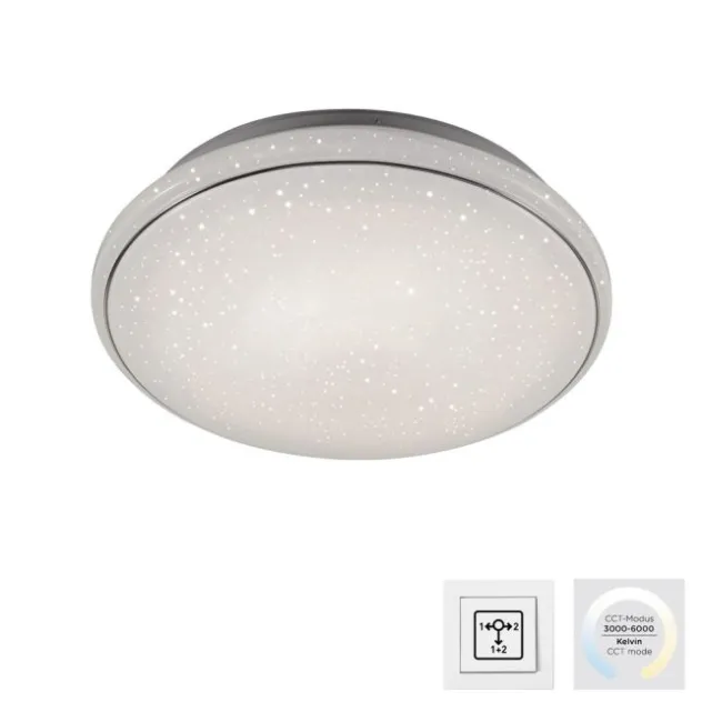 LED Deckenleuchte Ø44cm rund Sternenhimmel Farbwechsel CCT Memoryfunktion