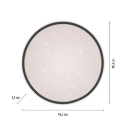 LED Deckenleuchte D=49cm schwarz Sternenhimmeloptik dimmbar