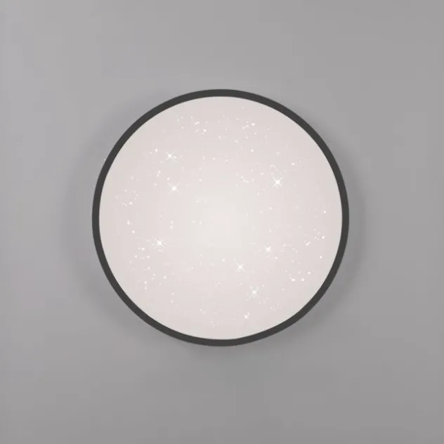 LED Deckenleuchte D=49cm schwarz Sternenhimmeloptik dimmbar