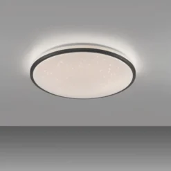 LED Deckenleuchte D=49cm schwarz Sternenhimmeloptik dimmbar