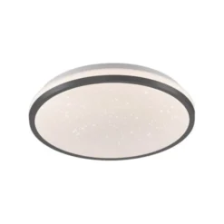 LED Deckenleuchte D=28cm schwarz Sternenhimmeloptik dimmbar