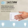 LED Deckenleuchte D=28cm silber Sternenhimmeloptik dimmbar