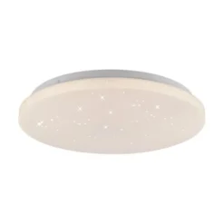 LED Deckenleuchte D=34cm weiß Sternenhimmel zeitloses Design warmweiß