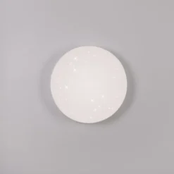 LED Deckenleuchte D=34cm weiß Sternenhimmel zeitloses Design warmweiß