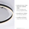 LED Deckenleuchte, dimmbar, anthrazit, rund 50cm, warmweiß