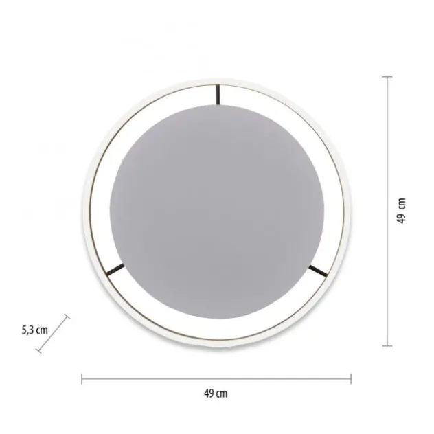 LED Deckenleuchte, dimmbar, anthrazit, rund 50cm, warmweiß